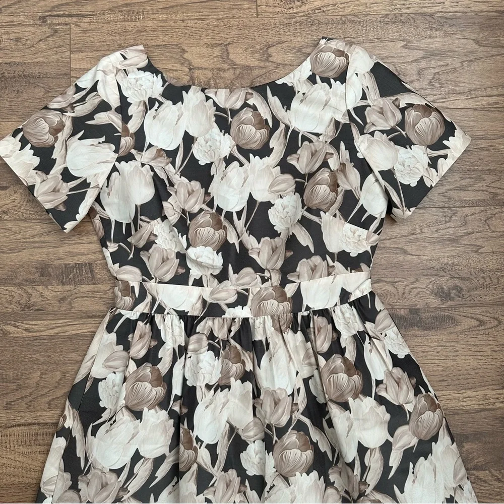 NWOT$398 J. Crew Collection Luela Antique Tulip Fit & Flare dress size 4_9